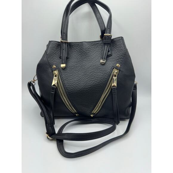 Jessica Simpson Nicole Zip Satchel Meteorite EUC - Picture 1 of 10